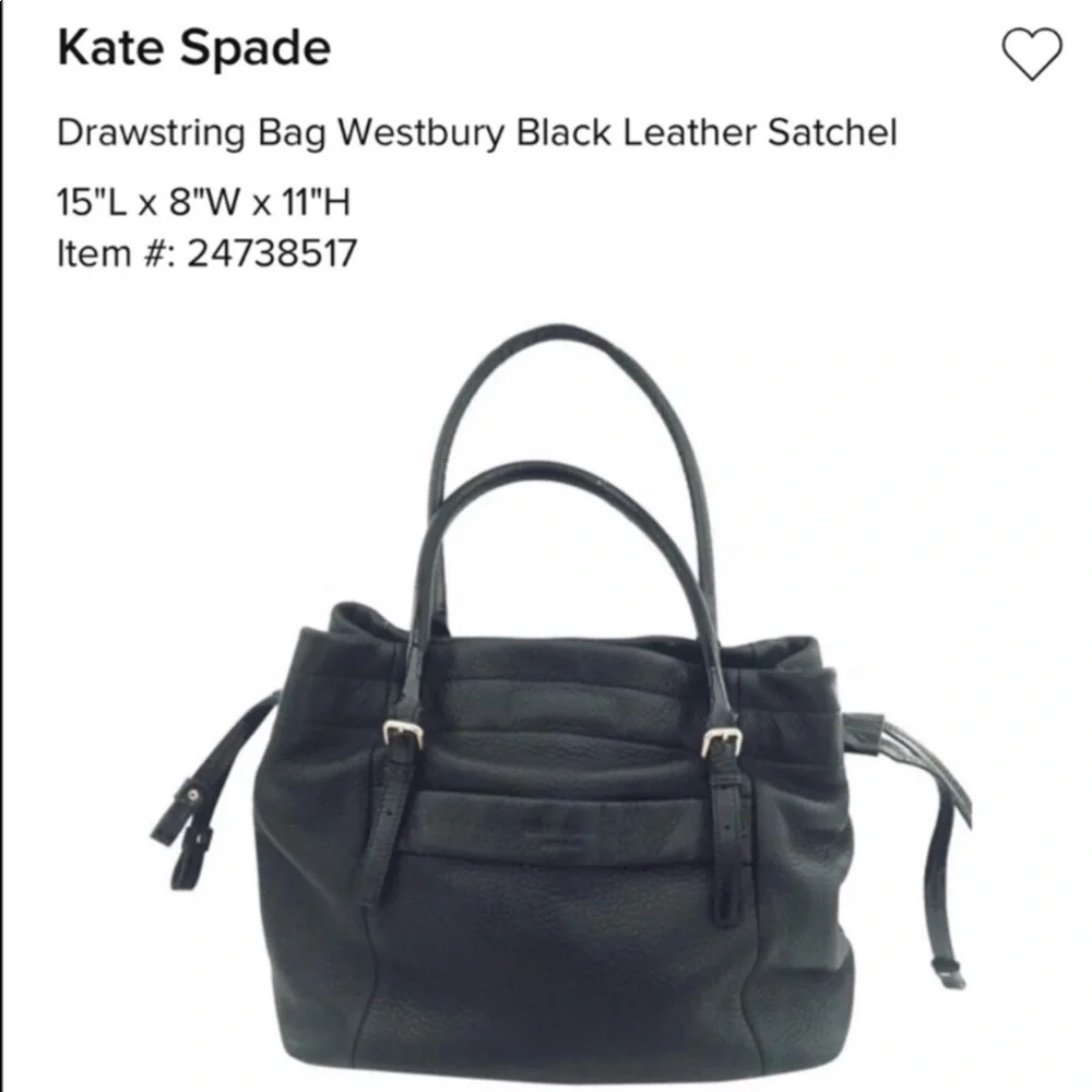 kate spade Westbury opus pebbled black leather satchel
